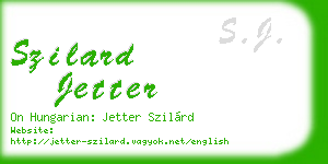 szilard jetter business card
