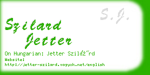 szilard jetter business card